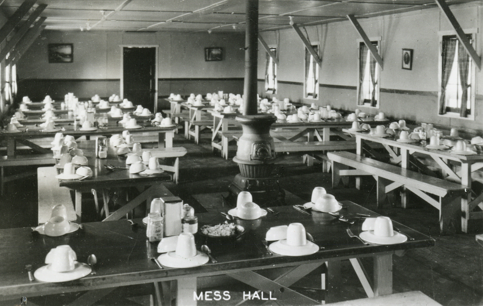 WCHS-01050 Mess hall at the Veyo CCC Camp