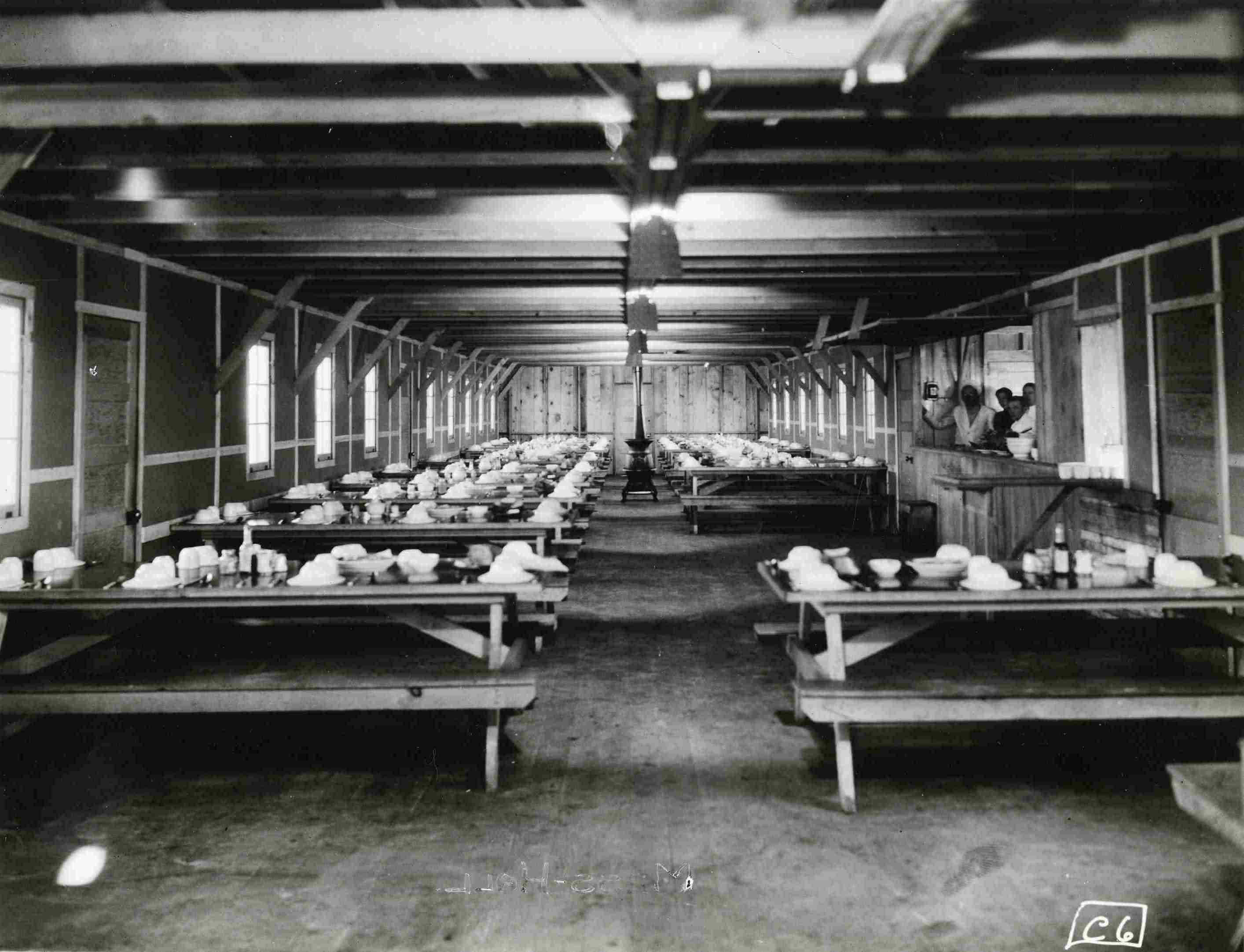 WCHS-01054 Mess hall at one of the CCC camps