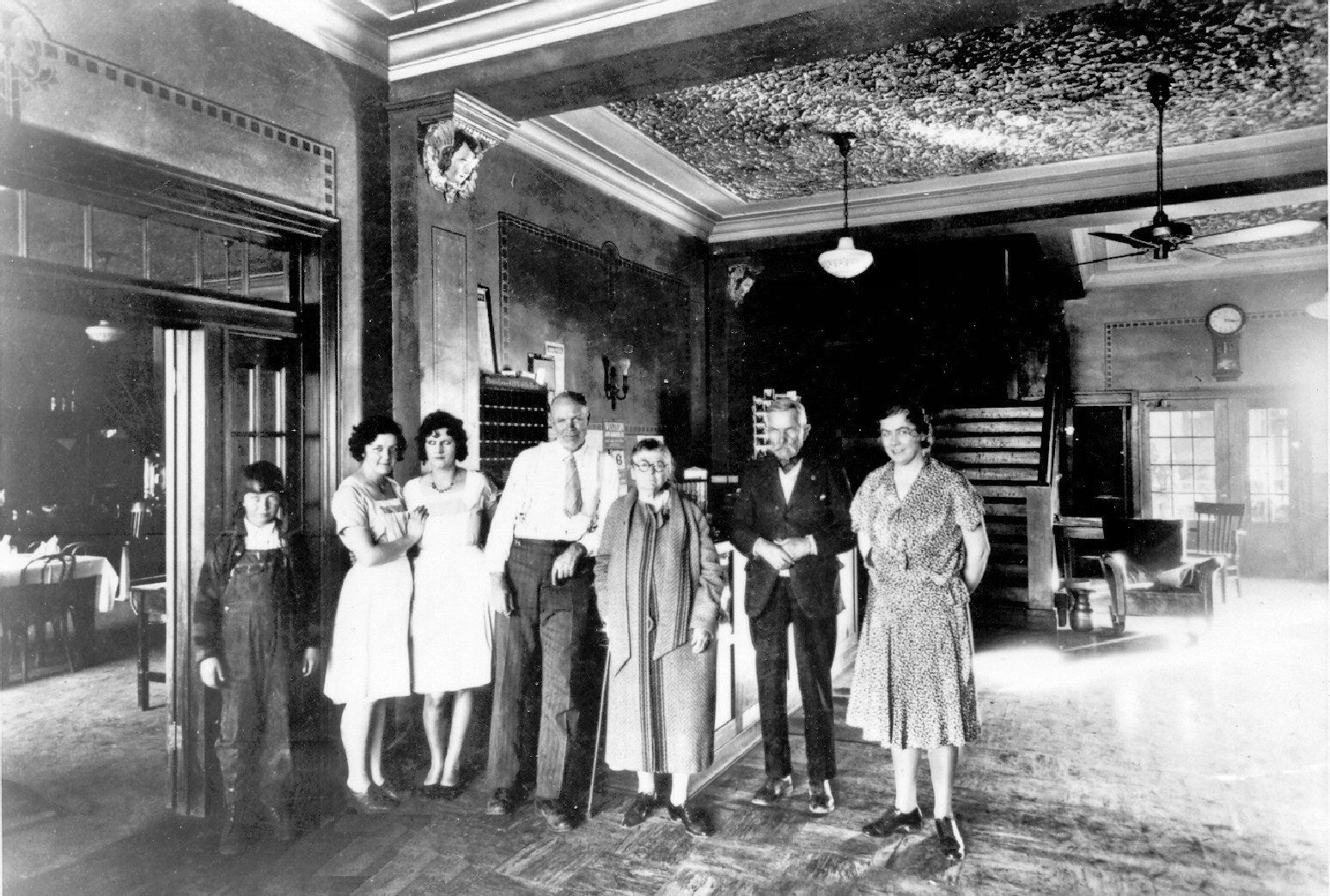 WCHS-01077 People in the lobby of the Arrowhead Hotel