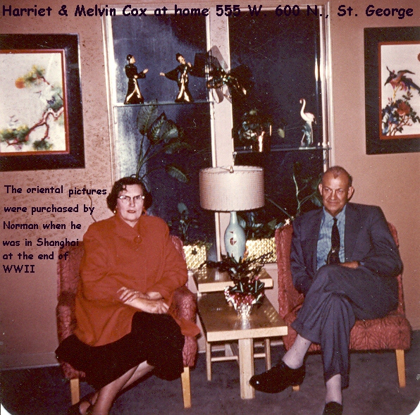 WCHS-01111 Harriet & Melvin Cox at their home in St. George