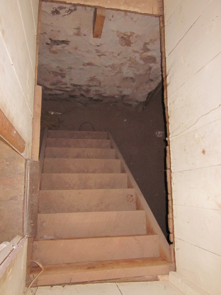 WCHS-01149 Stairs going down to the basement in the John Stucki  home
