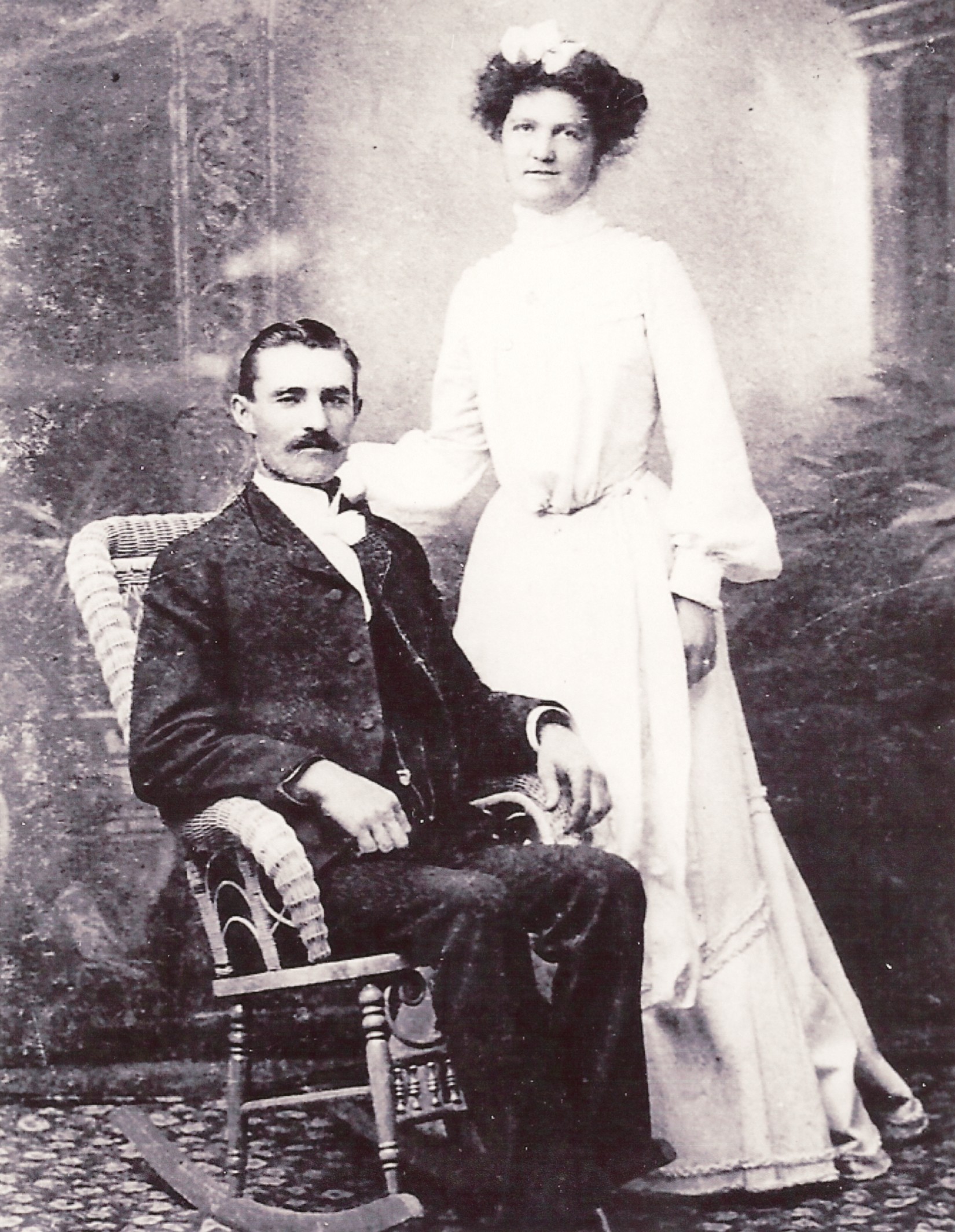 Wedding photo of John Orson Kemple & Kate May Connelley