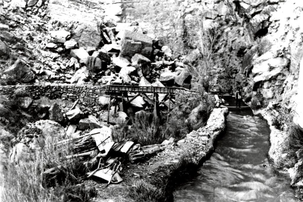 The Hurricane Canal (including a flume) carrying water
