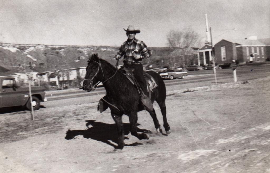 Rex Nelson on a horse