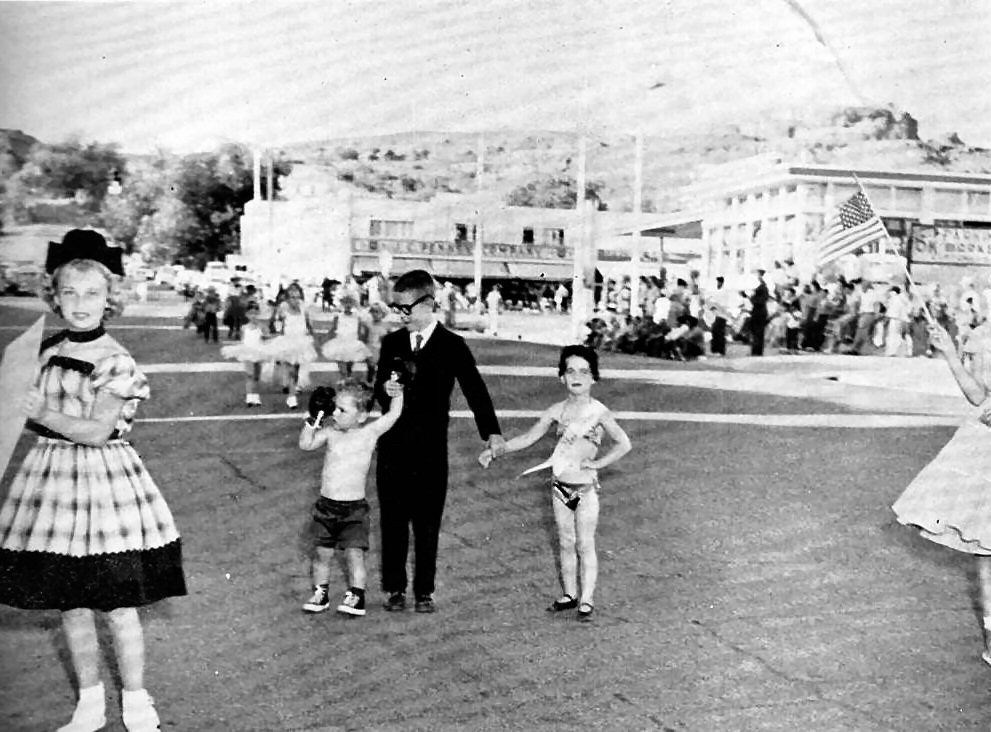 Kids in a parade on north Main Street