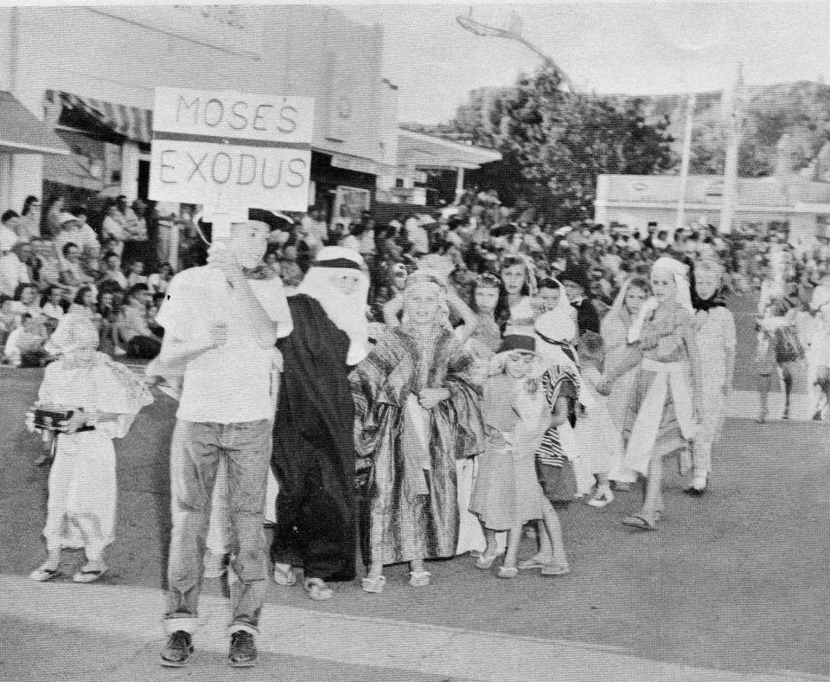 Kids in a parade on north Main Street