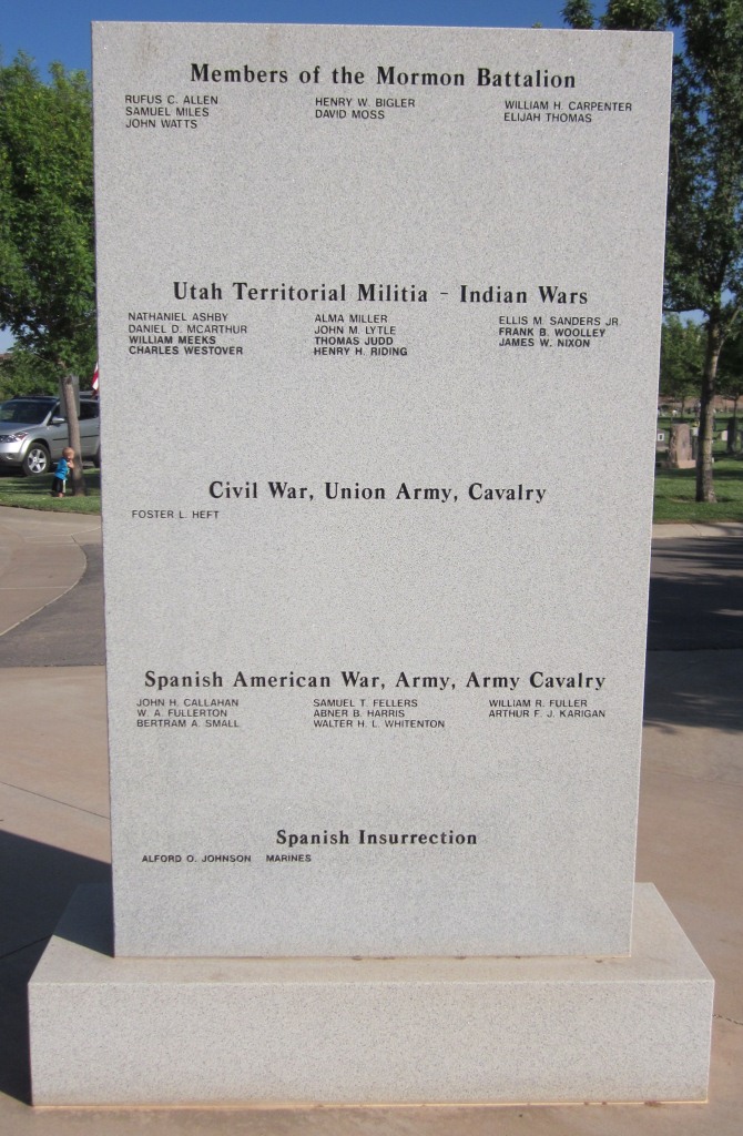 Monument at the Veteran's Memorial in the Tonaquint Cemetery