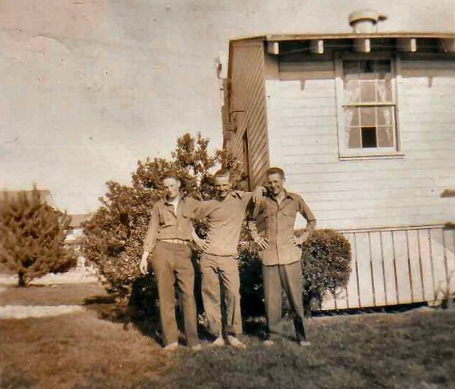 Walter Voss Jensen and his buddies at Fort Ord CA