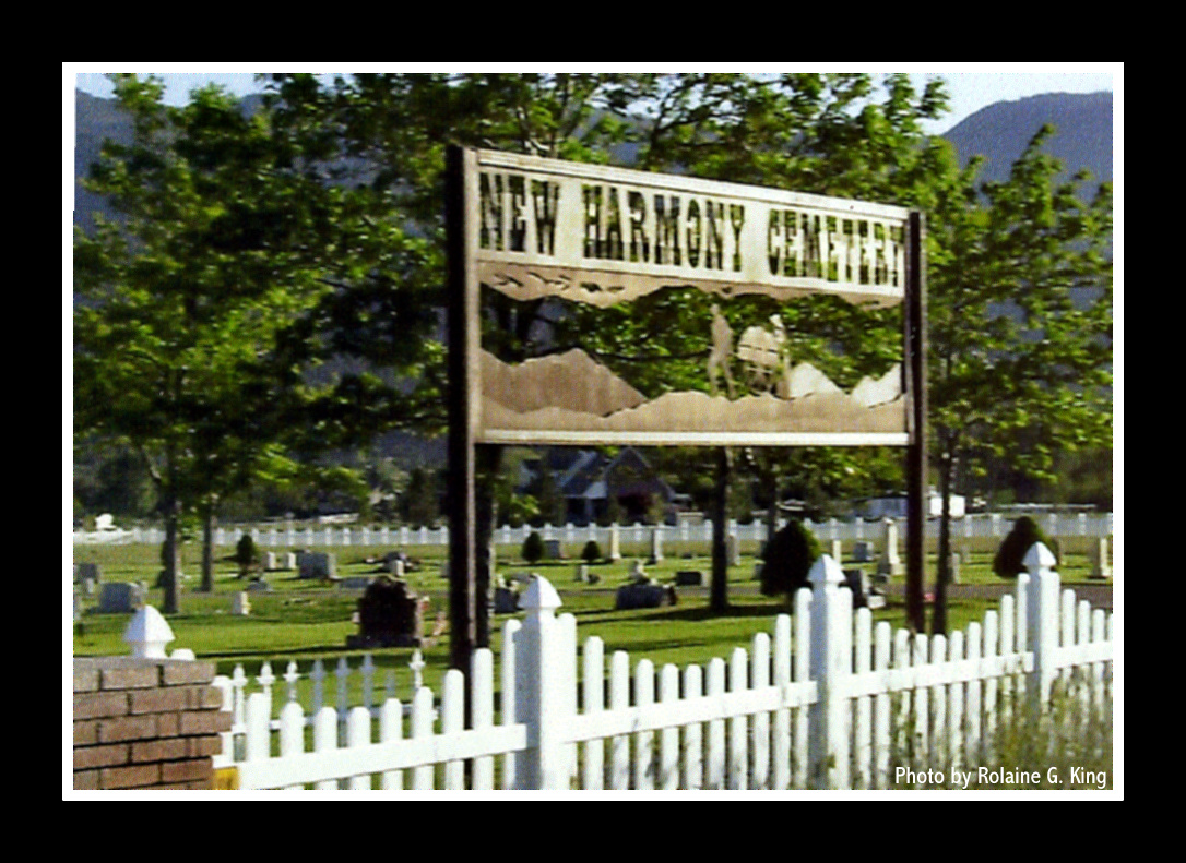 New Harmony Cemetery Sign