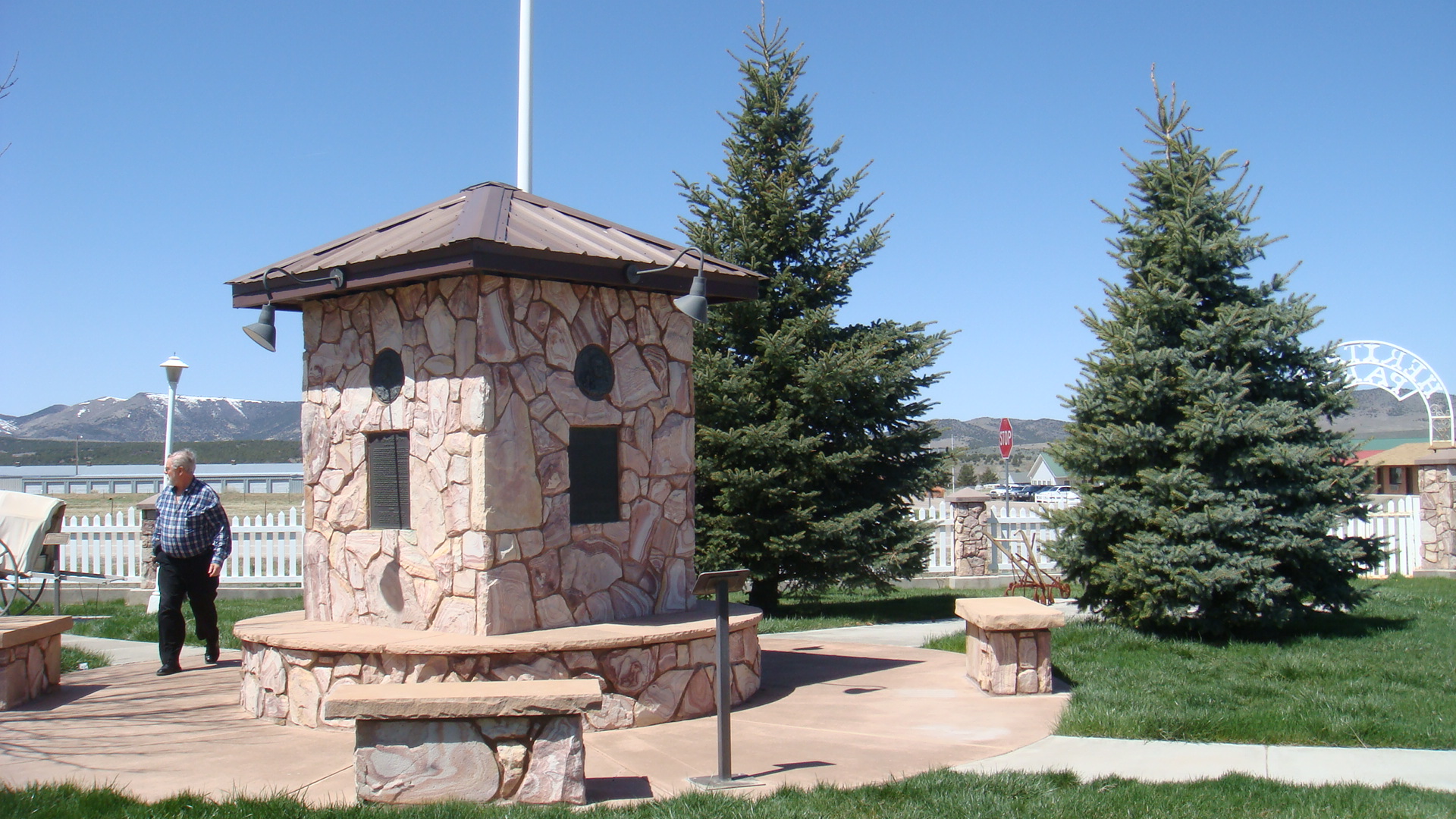 Central monument at the Terry Family Heritage Park