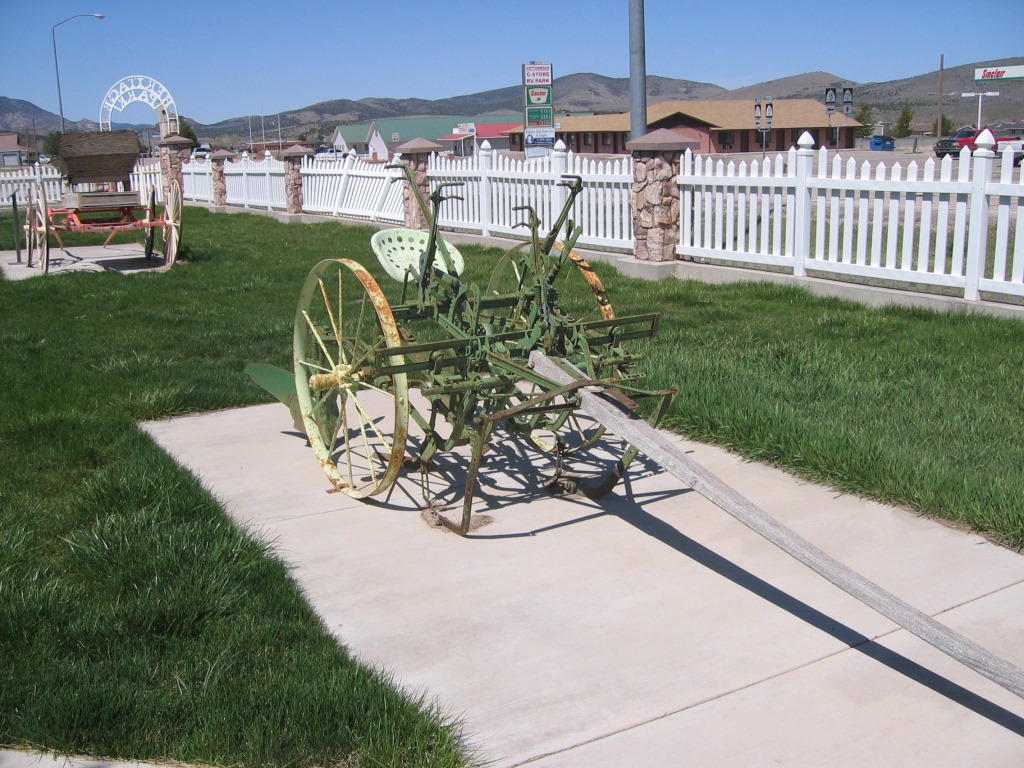A cultivator on display at the Terry Family Heritage Park