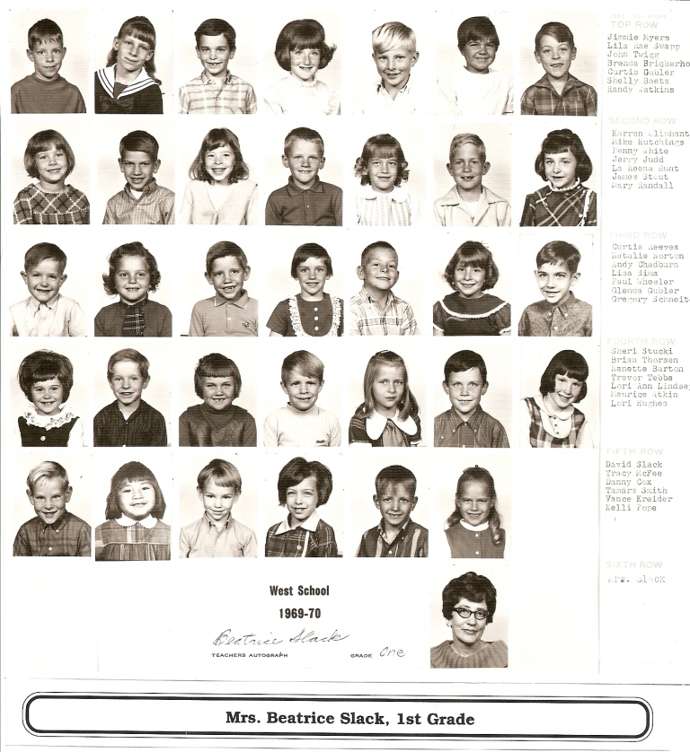 Mrs. Beatrice Slack's 1969-1970 first grade class