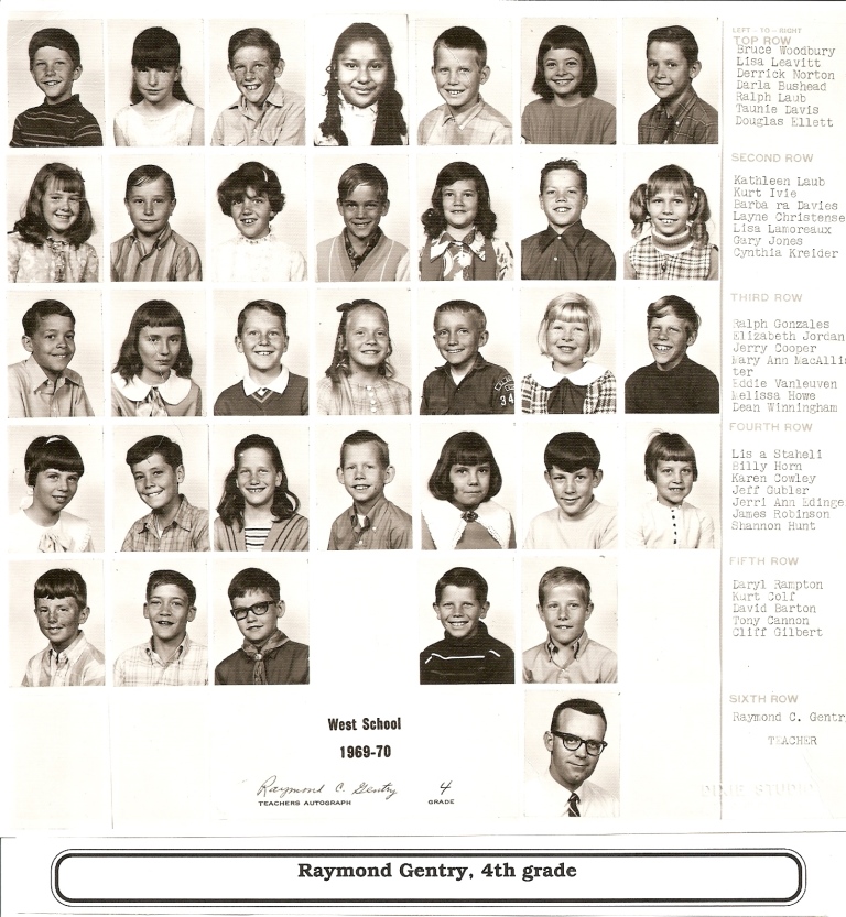 Mr. Raymond C. Gentry's 1969-1970 fourth grade class