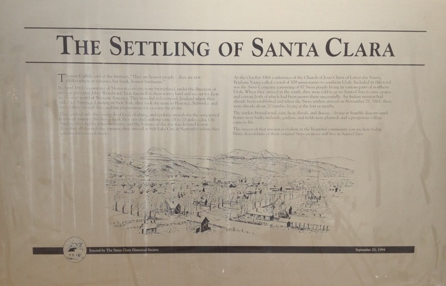 The Settling of Santa Clara plaque
