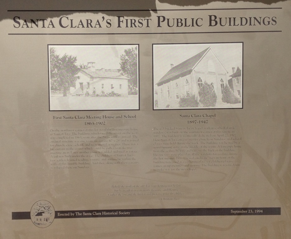 Santa Clara's First Public Buildings plaque