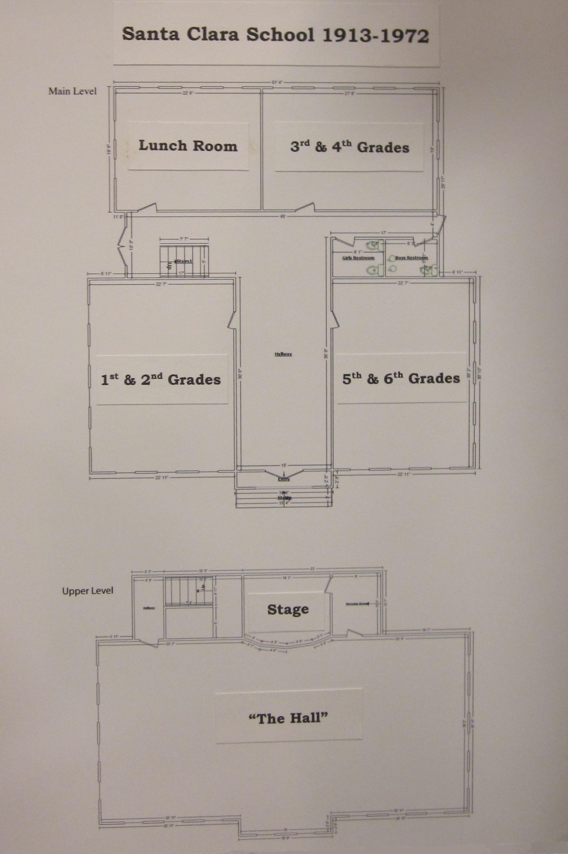 Floorplan of the old Santa Clara School