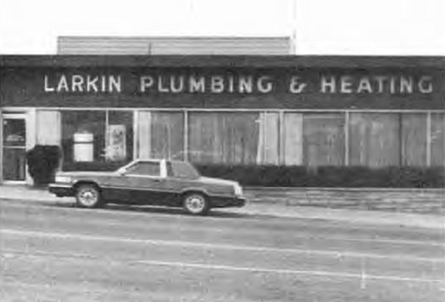 Front of the Larkin Plumbing & Heating building