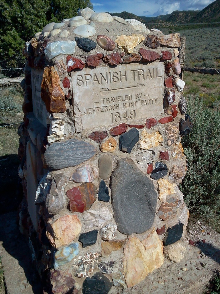 Spanish Trail: Traveled By Jefferson Hunt Party 1949 monument