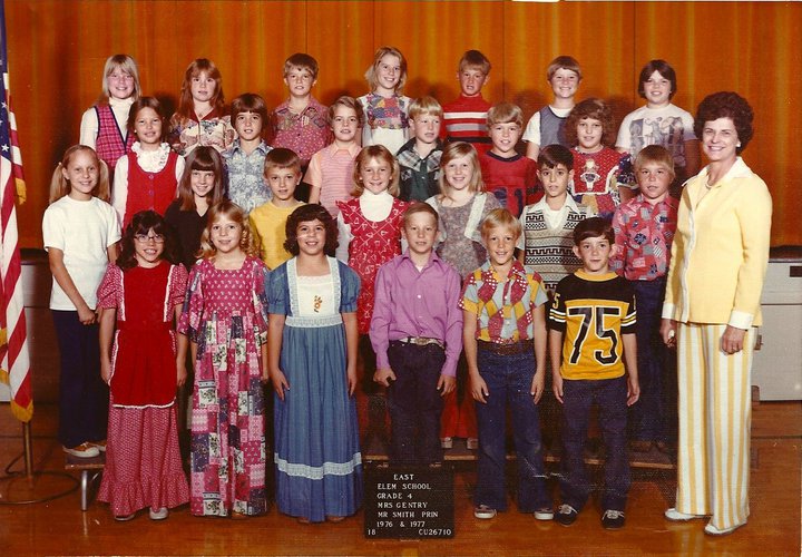 Mrs. Katie Gentry's 1976-1977 fourth grade class at East Elementary School