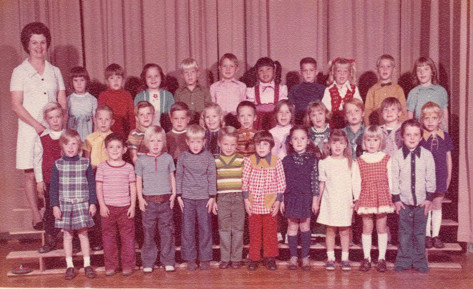Mrs. Snow's 1972-1973 kindergartene class at East Elementary School