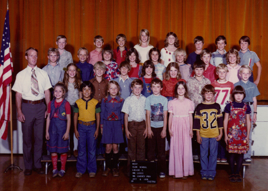 Mr. Losee's 1977-1978 fifth grade class at West Elementary School