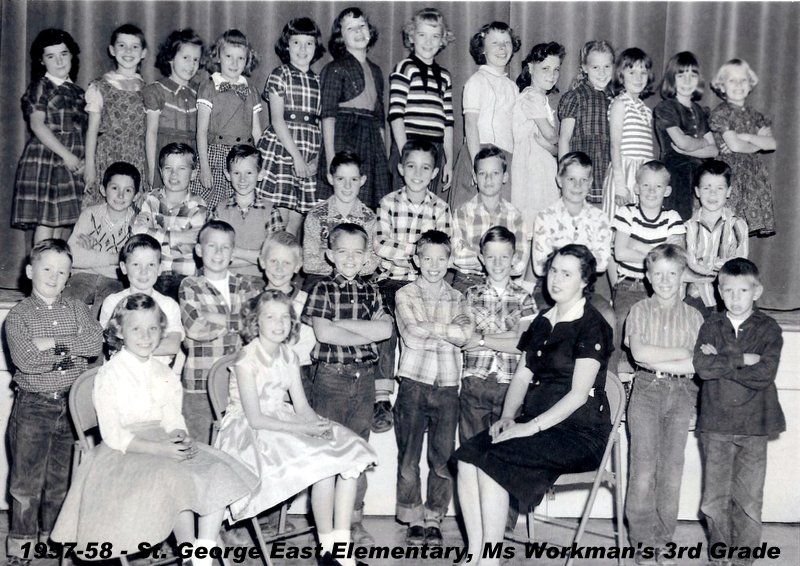 Miss Marian Workman's 1957-1958 third grade class at East Elementary School