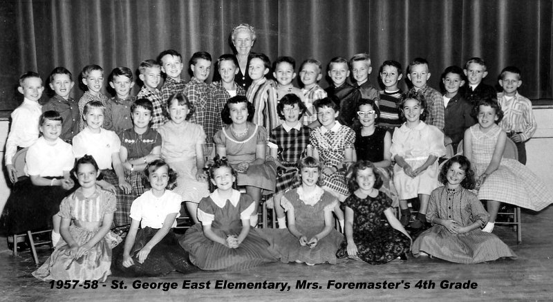 Mrs. Emily Foremaster's 1957-1958 fourth grade class at East Elementary School