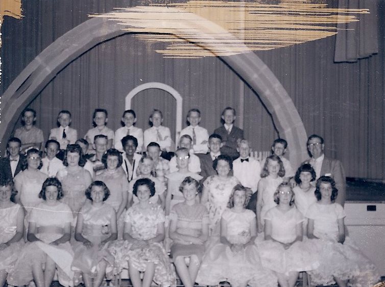 East Elementary School 1958-1959 sixth graders at graduation