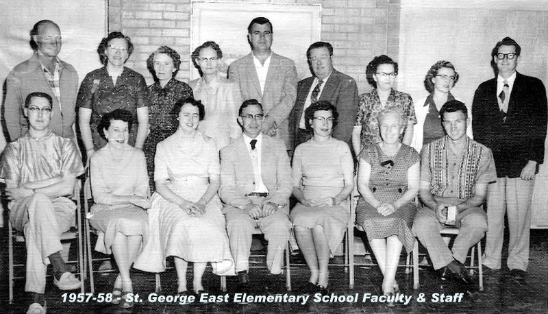 The 1957-1958 faculty & staff at East Elementary School