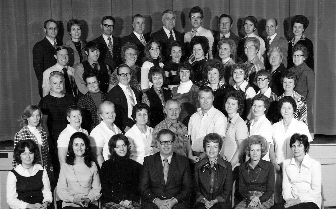 The 1970-1971 faculty & staff at East Elementary School