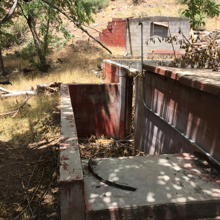 Entrance to the basement of the old bunkhouse at the DI Ranch