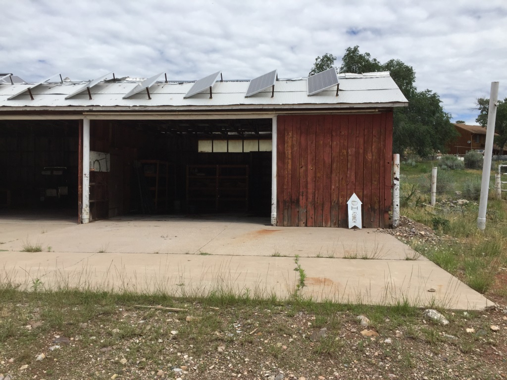 A garage or barn building at the DI Ranch