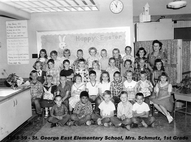 Mrs. Verna H. Schmutz' 1958-1959 first grade class at East Elementary School