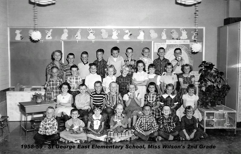 Miss Agnes Wilson's 1958-1959 second grade class at East Elementary School