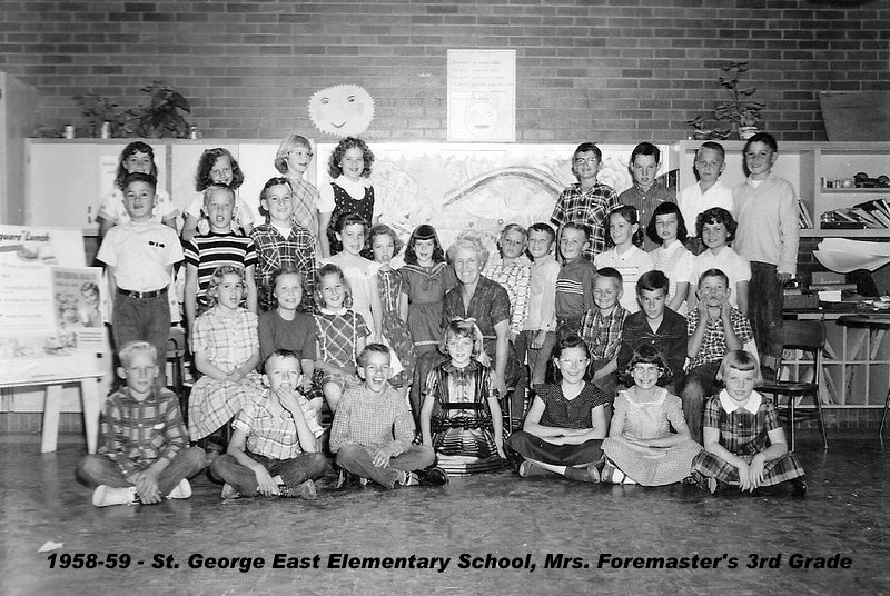 Mrs. Emily Foremaster's 1958-1959 third grade class at East Elementary School