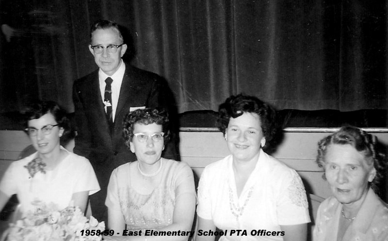 1958-1959 PTA officers at East Elementary School