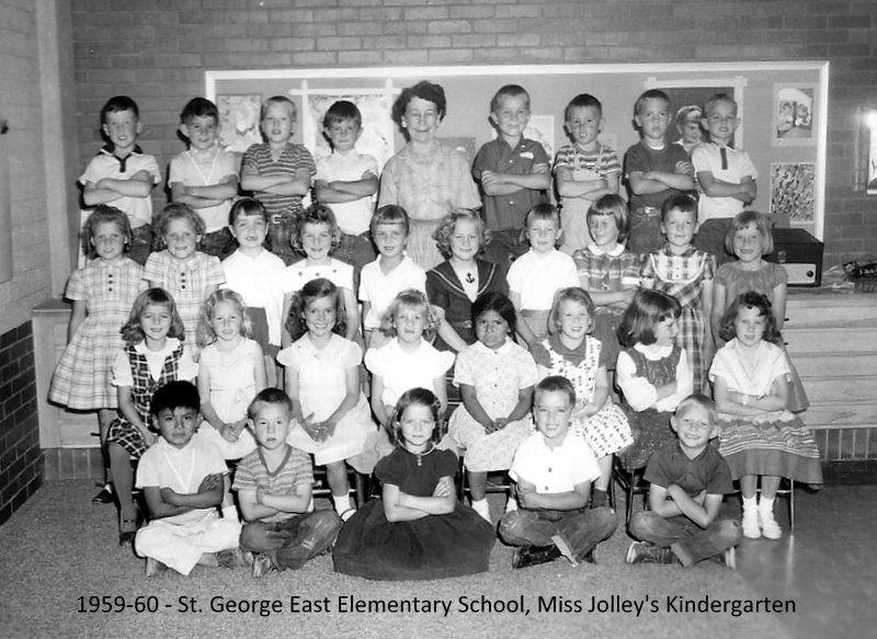 Miss Ida Jolley's 1959-1960 kindergarten class at East Elementary School