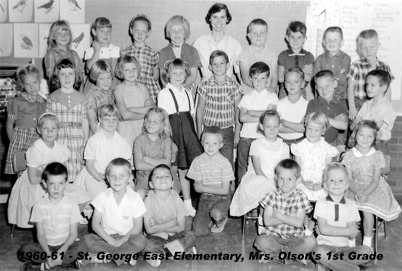 Mrs. Sarah Ann Olson's 1960-1961 first grade class at East Elementary School