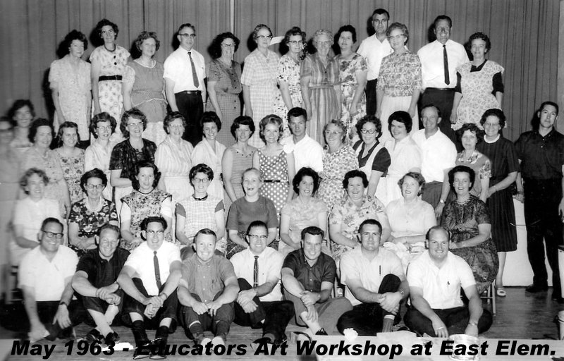 People at the May 1963 Educator's Art Workshop at East Elementary School