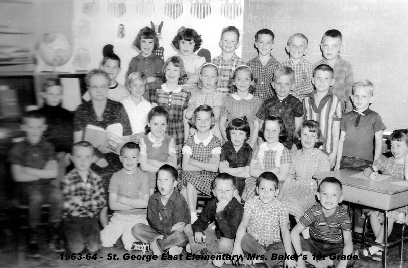 Mrs. Baker's 1963-1964 first grade class at East Elementary School