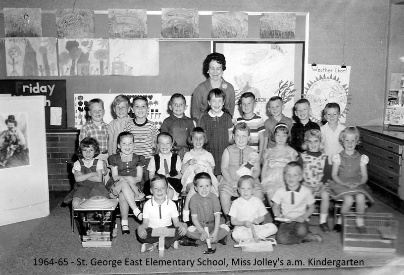 Mrs. Ida Jolley's 1964-1965 AM kindergarten class at East Elementary School
