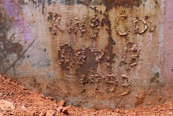 Inscription on the Rolling Hills Circle Water Tank