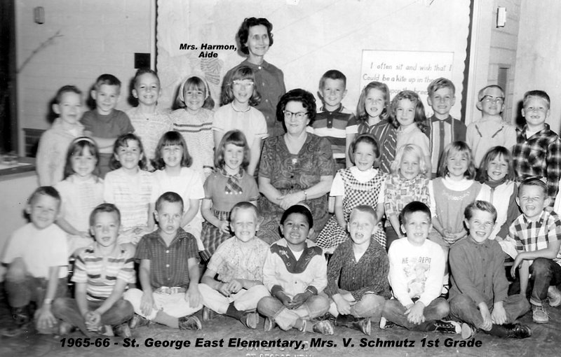 Mrs. Verna H. Schmutz' 1965-1966 first grade class at East Elementary School