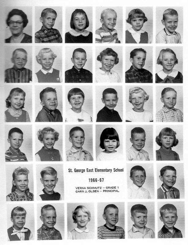 Mrs. Verna H. Schmutz' 1966-1967 first grade class at East Elementary School