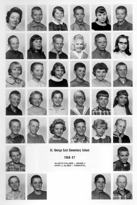 Mrs. Gladys Palmer's 1966-1967 fourth grade class at East Elementary School