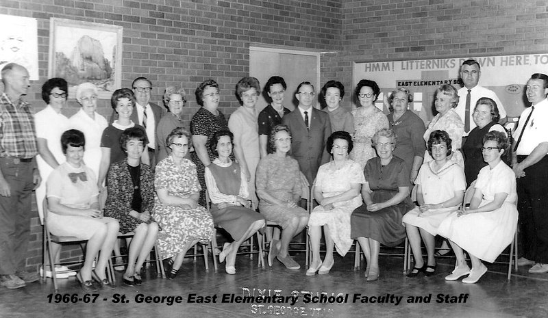 The 1966-1967 faculty & staff at East Elementary School