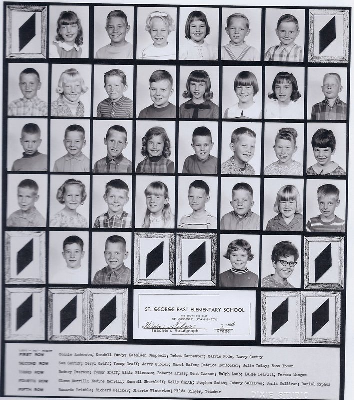 Mrs. Hilda Gilger's 1967-1968 second grade class at East Elementary School