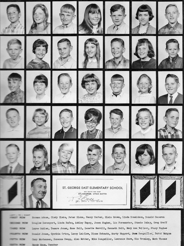Mr. Randy J. Ence's 1967-1968 fifth grade class at East Elementary School