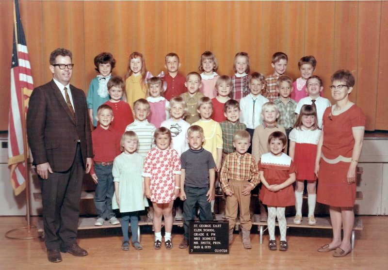 Mrs. Merlene Schmutz' 1969-1970 AM kindergarten class at East Elementary School