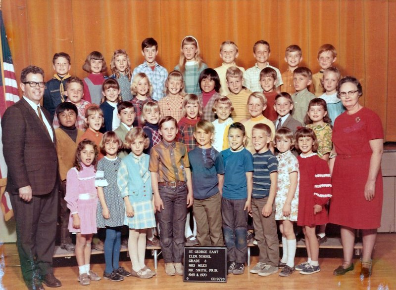 Mrs. Ruth Miles' 1969-1970 third grade class at East Elementary School